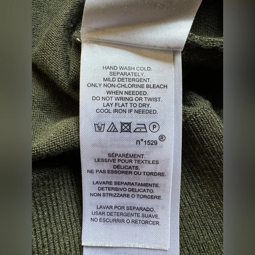 Lauren Ralph Lauren Ruffled Silk-Blend Sweater Admiral Green Women’s 1X - Picture 13 of 13